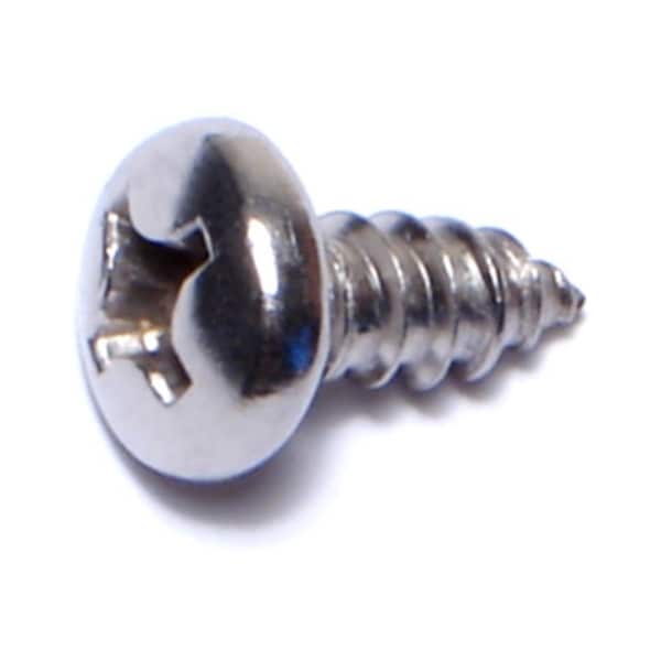 Midwest Fastener Sheet Metal Screw, #12 x 1/2 in, 18-8 Stainless Steel Pan Head Phillips Drive, 15 PK 77661 - main